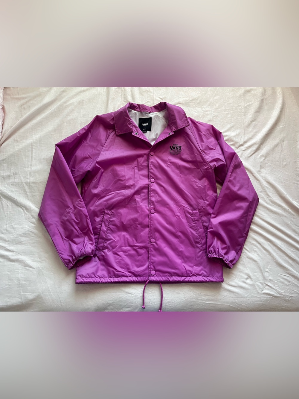 Vans Pink/Purple Coach Jacket with Logo